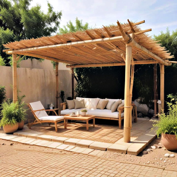 eco friendly and tropical bamboo roof