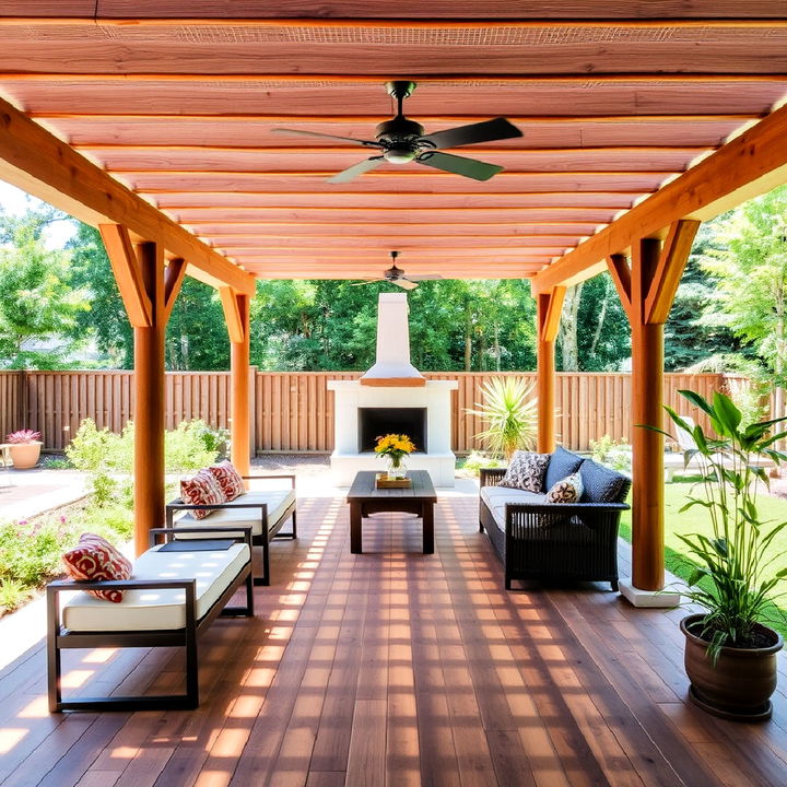 eco friendly bamboo flooring for pergola