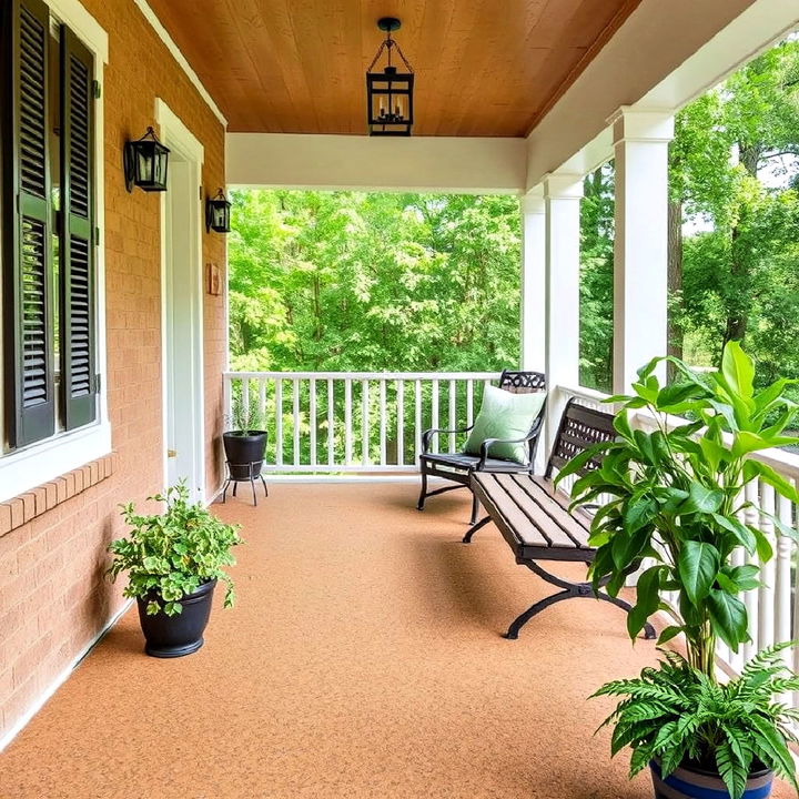 eco friendly cork flooring for covered porches