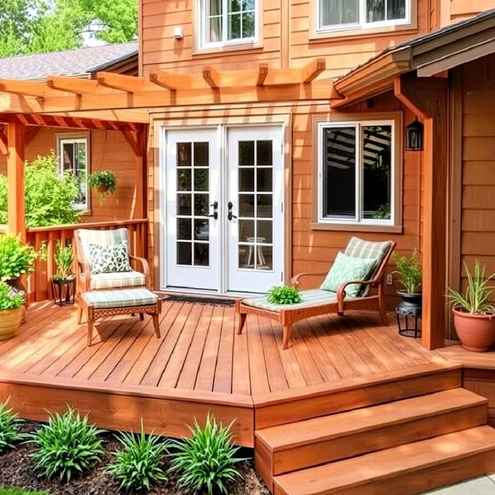 eco friendly ground level deck