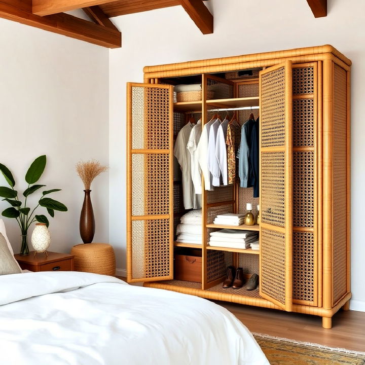 eco friendly rattan wardrobe design