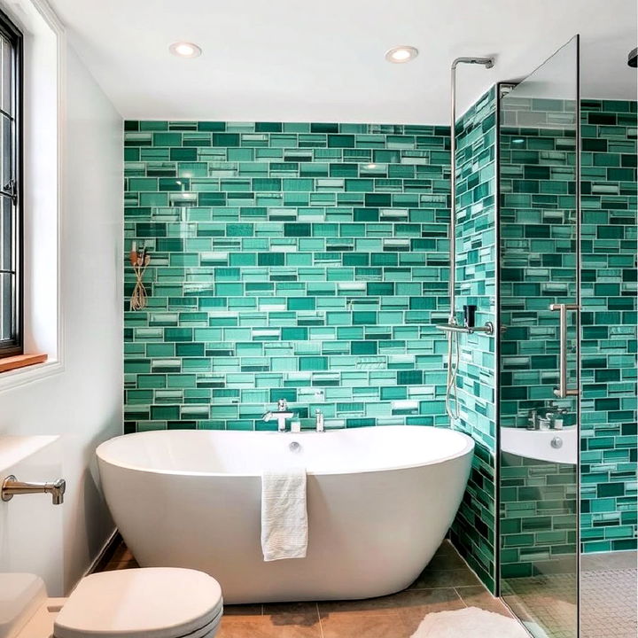 eco friendly recycled glass tiles for bathroom