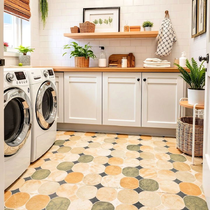 eco friendly recycled tiles laundry room