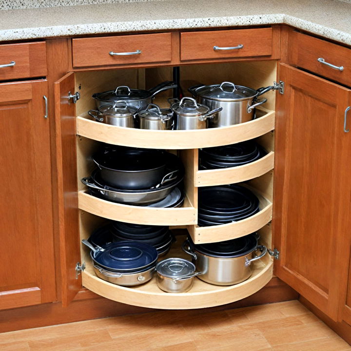 efficient lazy susan corner cabinet