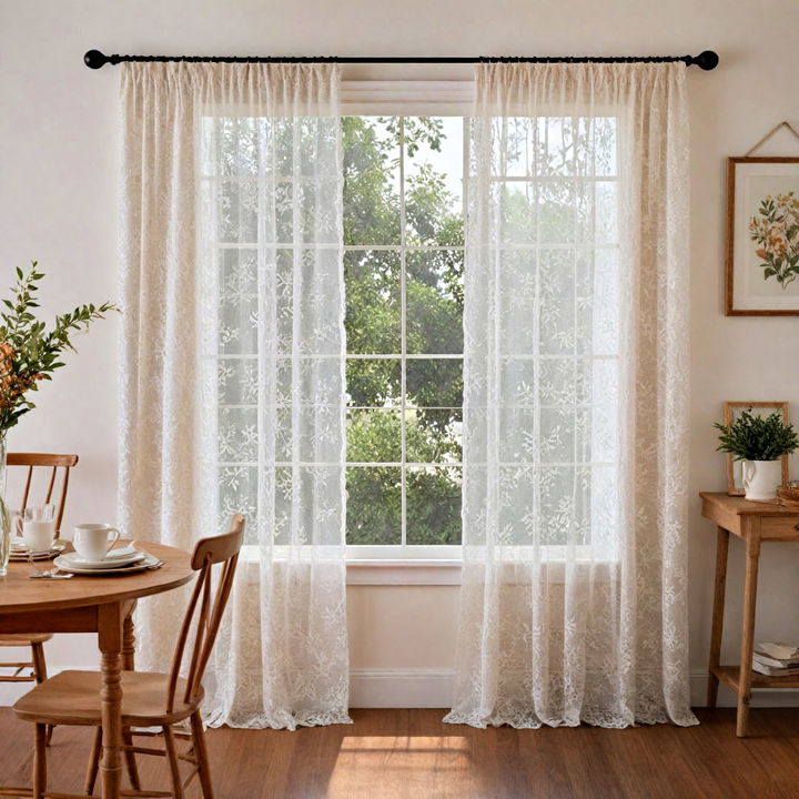 elegance and vintage lace curtains