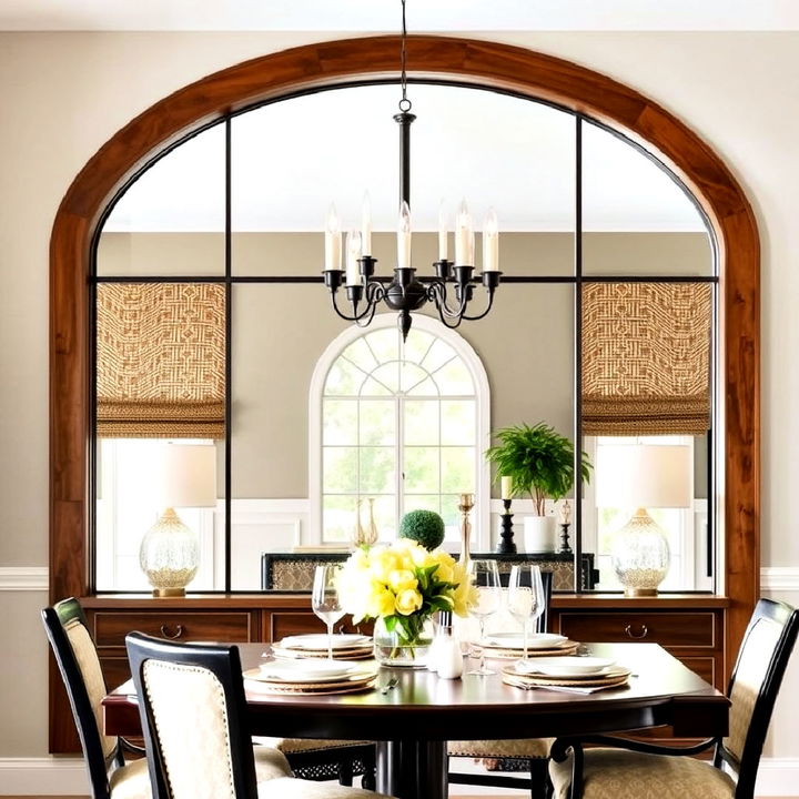 elegance arched mirror for dining room