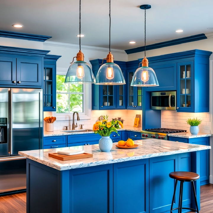 elegance blue lighting fixtures