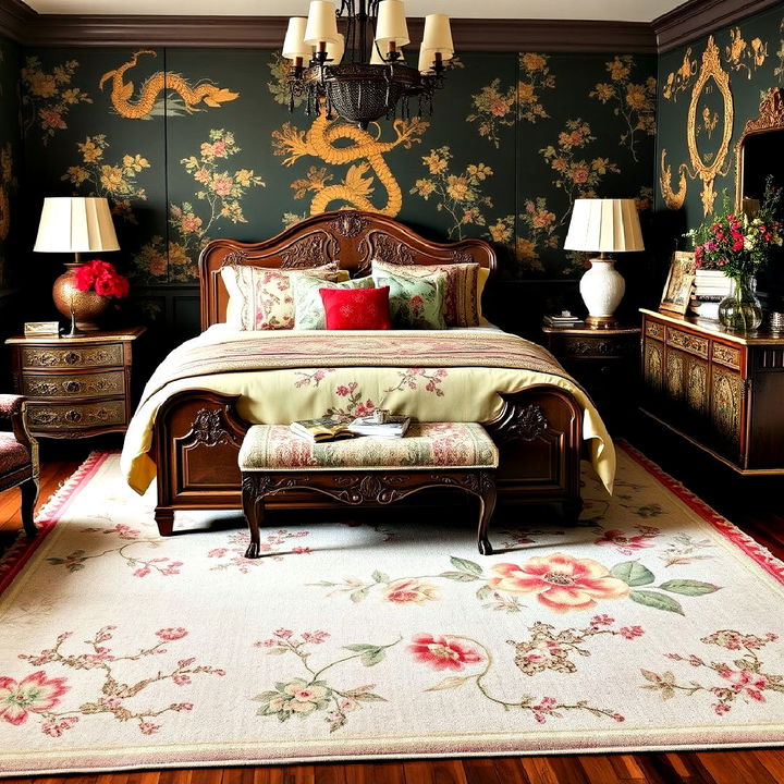 elegance chinoiserie inspired rug