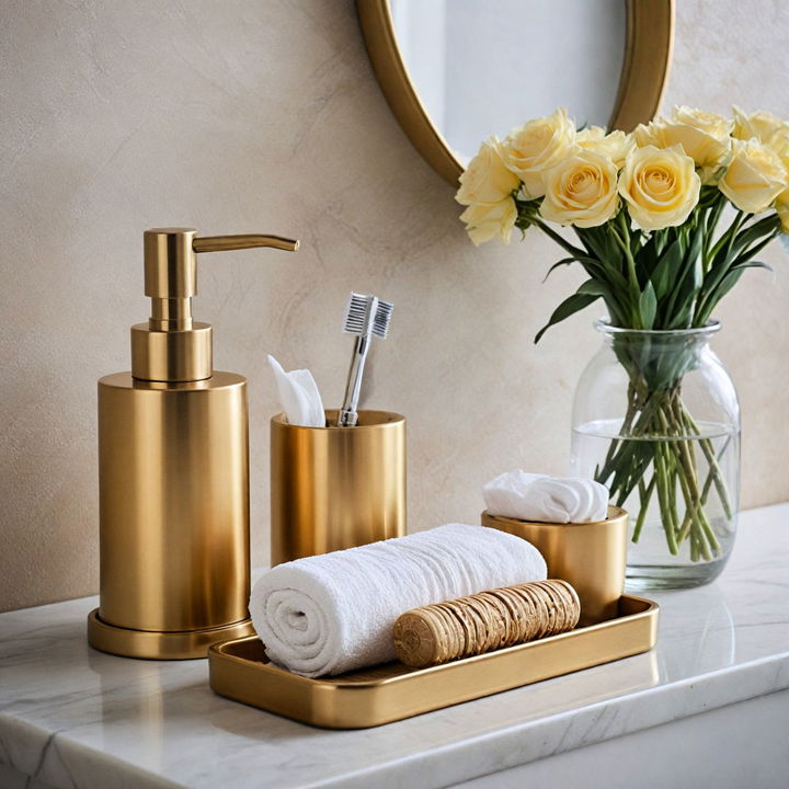 elegance gold soap dispensers and accessories