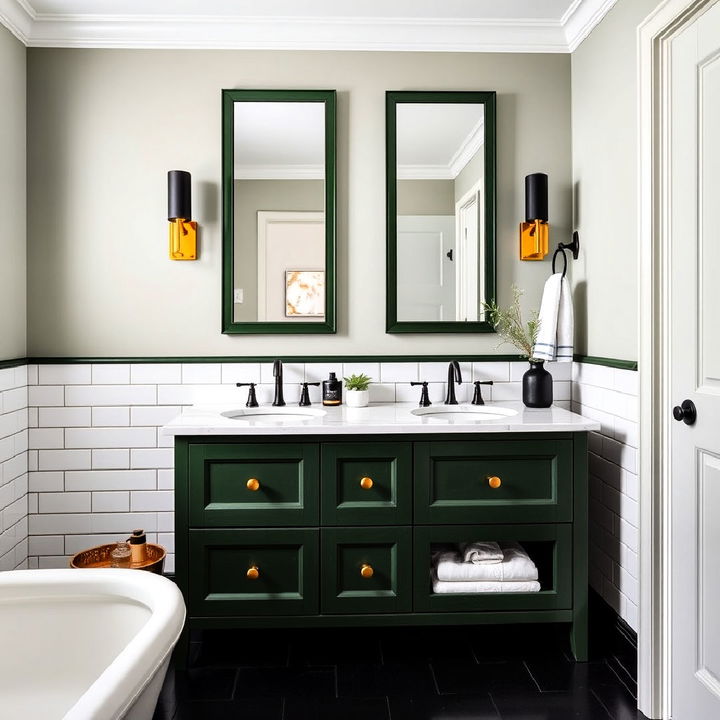 elegance hunter green vanity