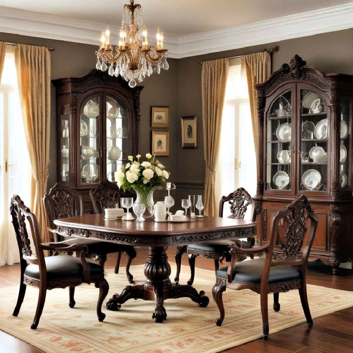 elegant and classic dark wood furniture