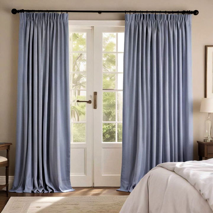 elegant and soft periwinkle curtains