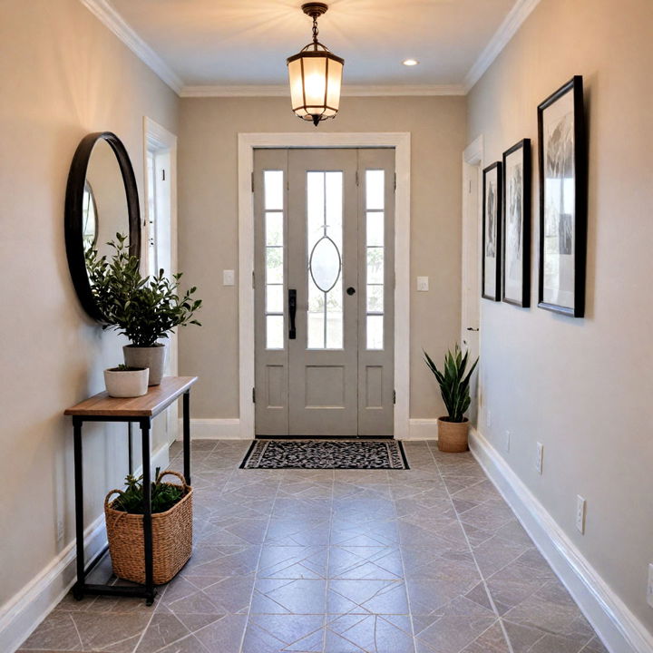 elegant and versatile light gray tile floor