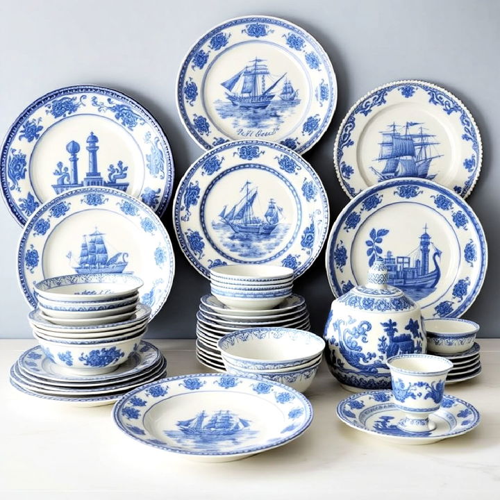 elegant blue and white porcelain