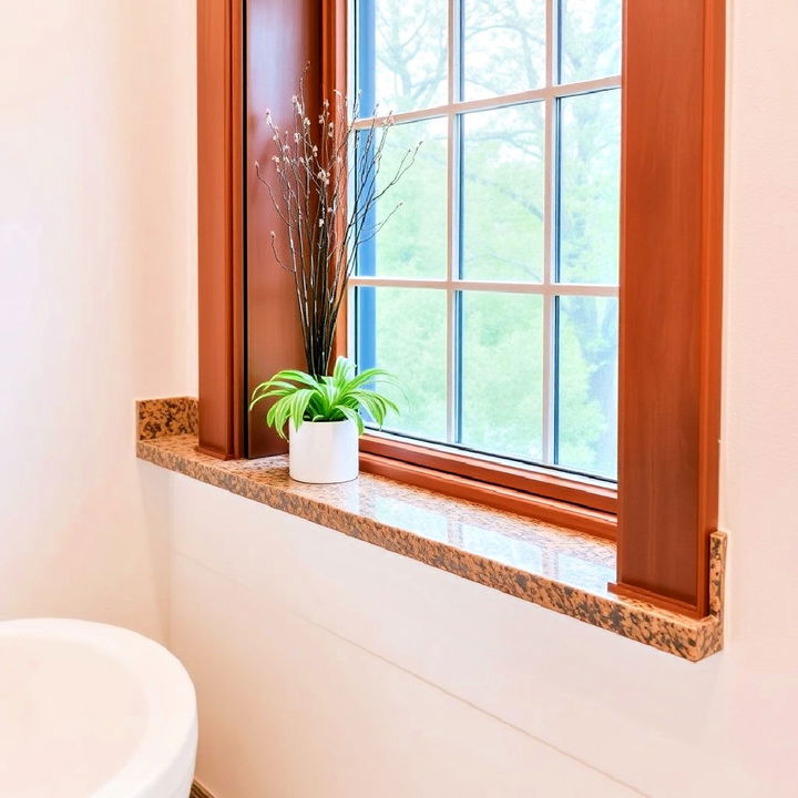 elegant brown granite window sill