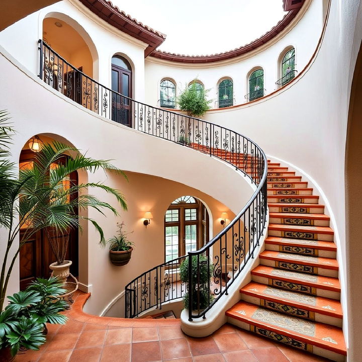 elegant curved staircases