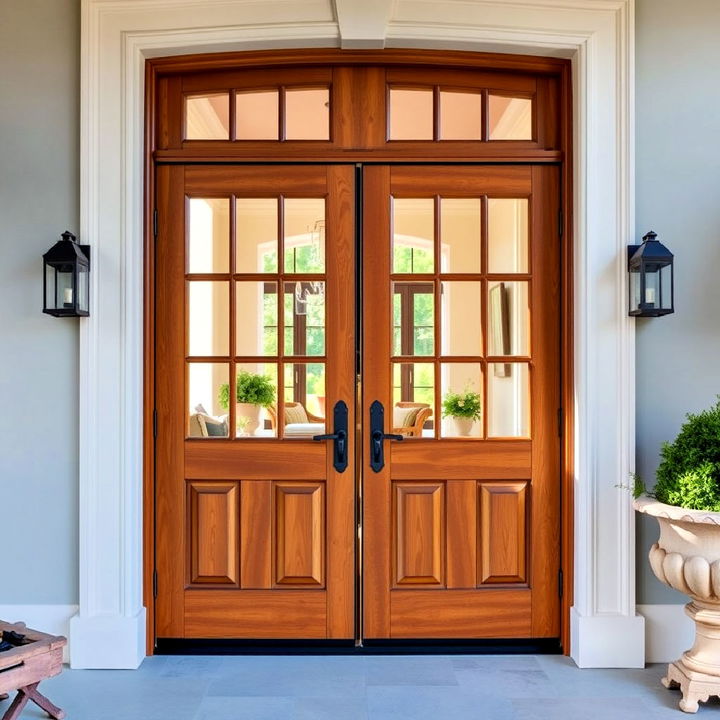 elegant french double door