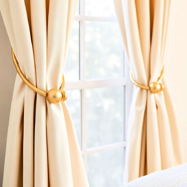 elegant gold curtain tiebacks