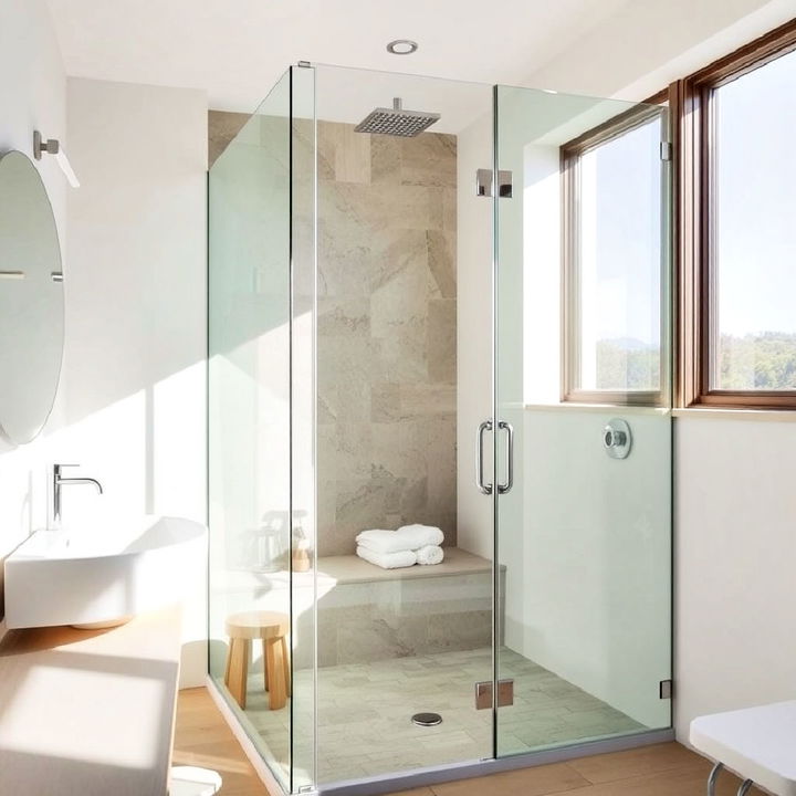 elegant minimalist glass shower enclosures