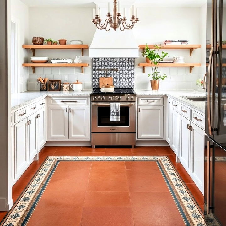 elegant terracotta with patterned borders