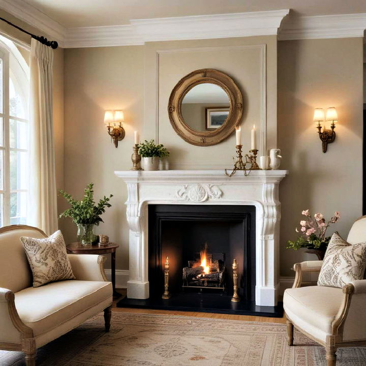 elegant vintage sconces for fireplace