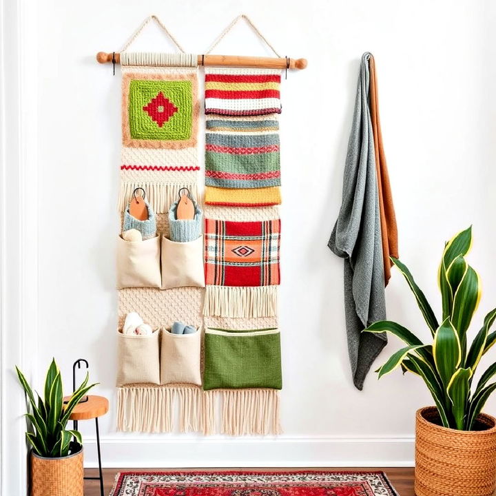 elegant wall hanging with pockets