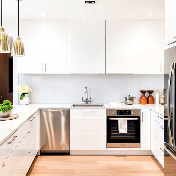 elegant white carrara marble backsplash