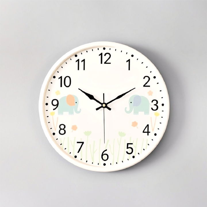 elephant themed wall clock