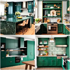 emerald green kitchen ideas