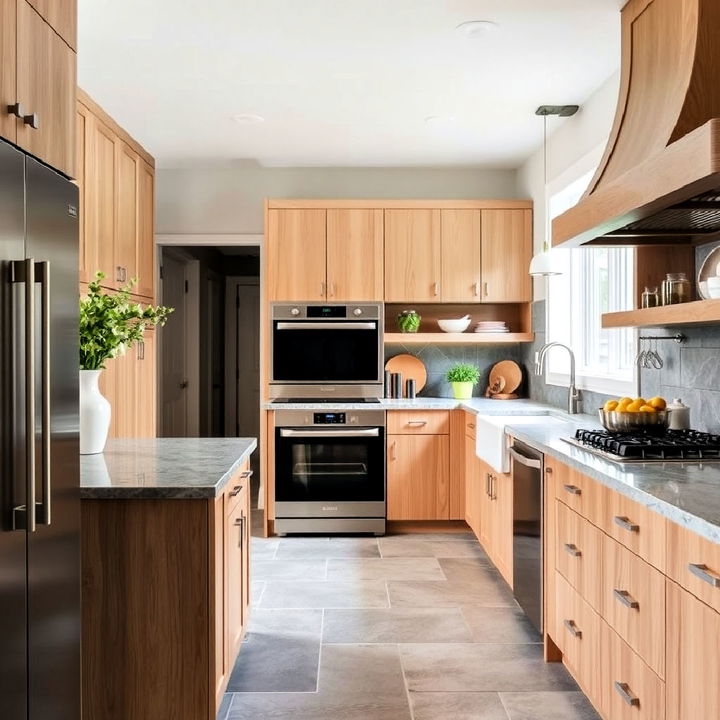 emphasizing natural elements in kitchen