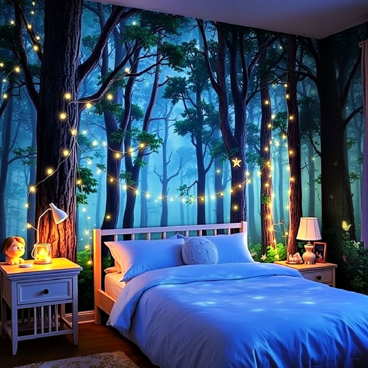 enchanted forest wall mural for bedroom