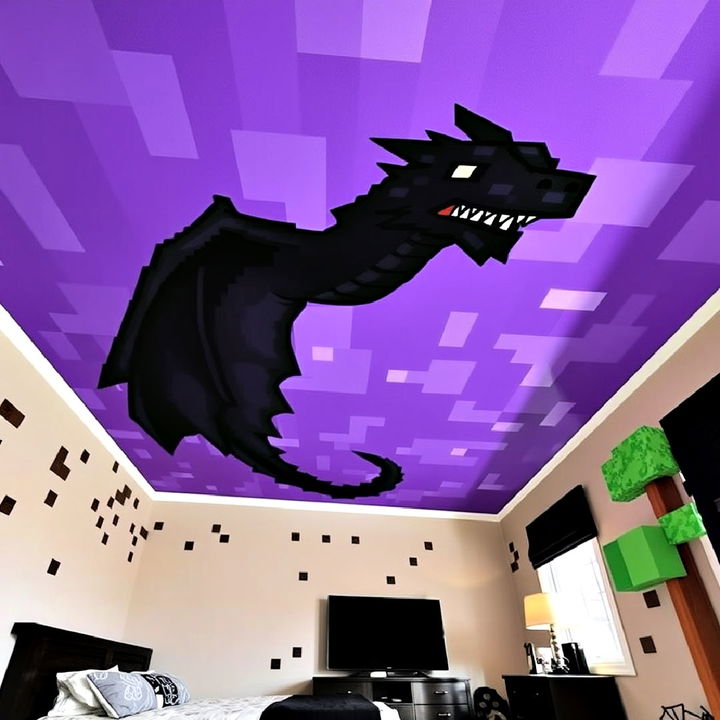 ender dragon ceiling mural