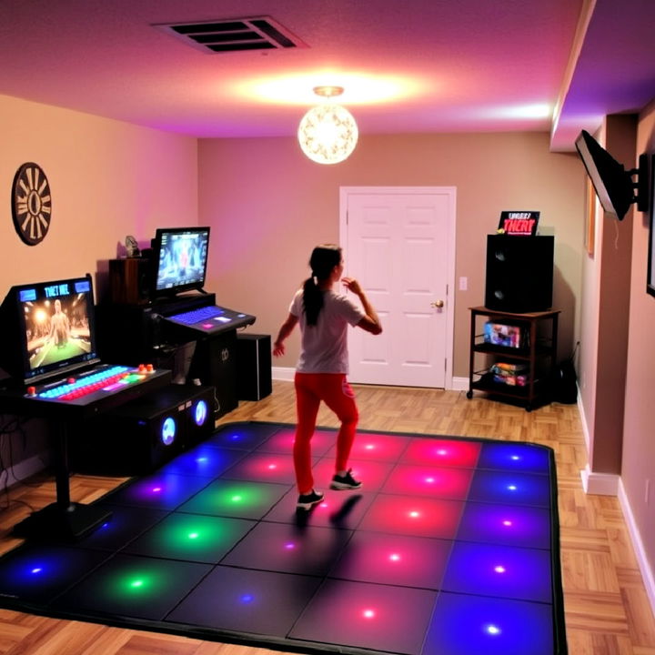 energetic dance and game zone idea