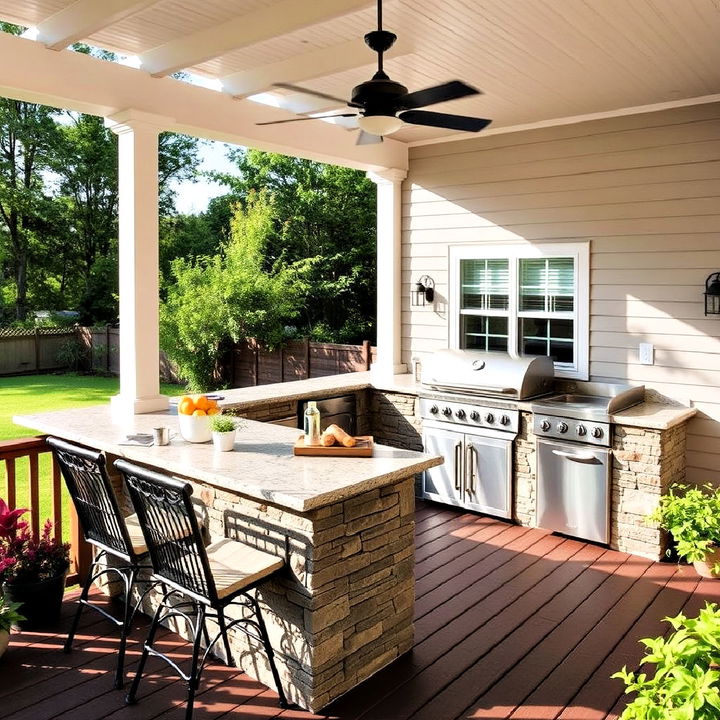 enjoy al fresco dining with a kitchen deck