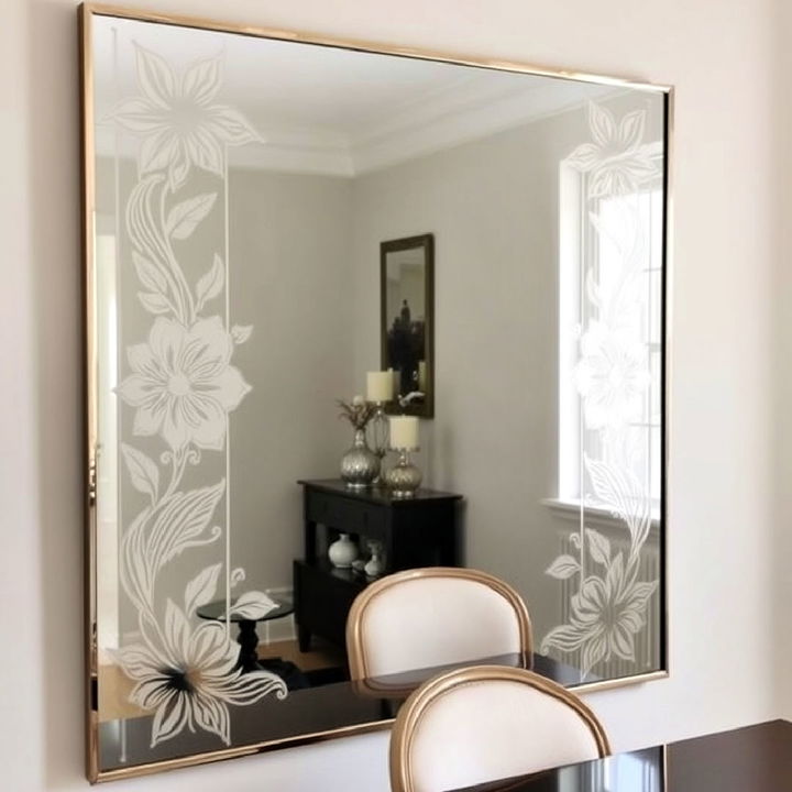 etched mirror for dining room