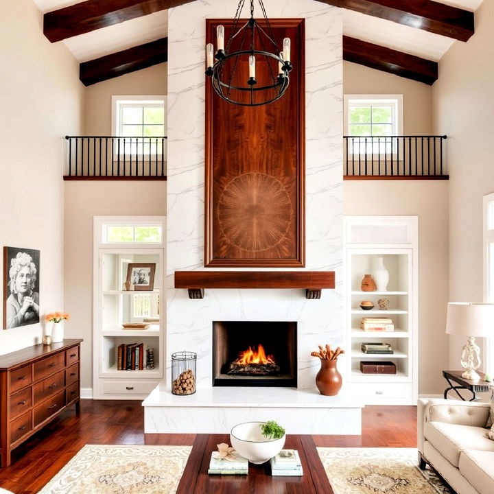 everlasting transitional fireplace design