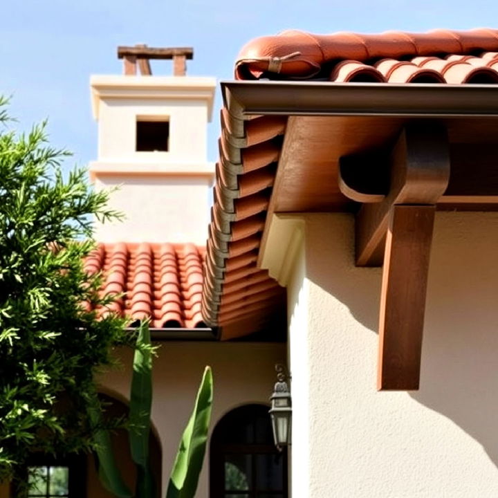 exposed clay roof edges