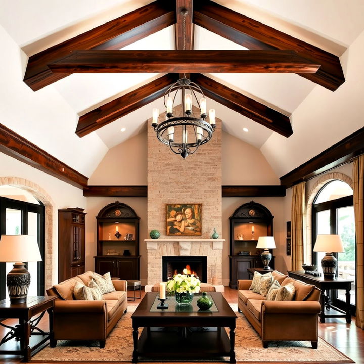 exposed wooden beams