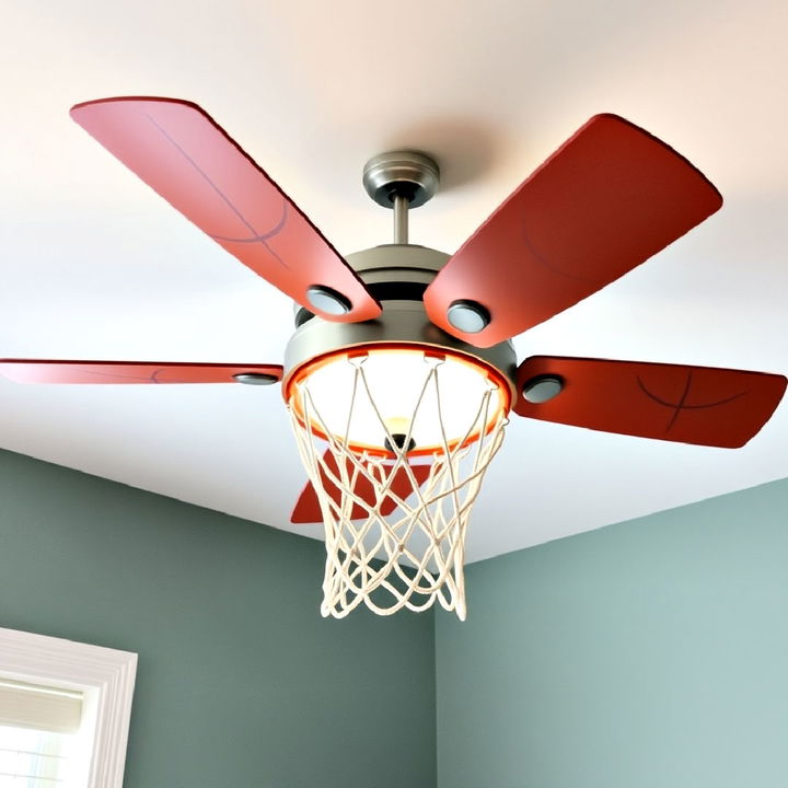 eye catching basketball hoop ceiling fan