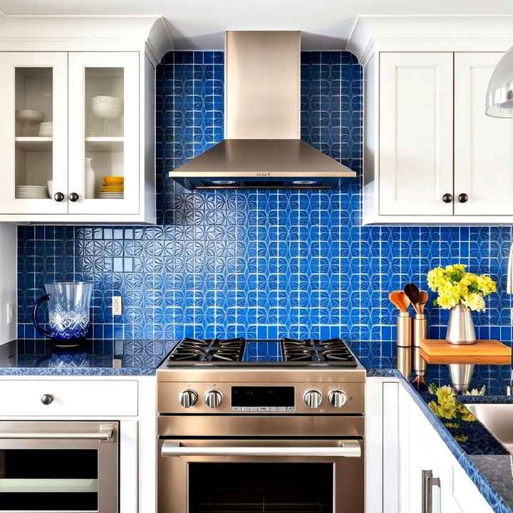 eye catching blue backsplash designs