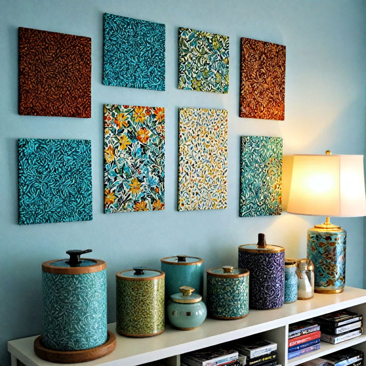 fabric gallery wall art for an inviting look