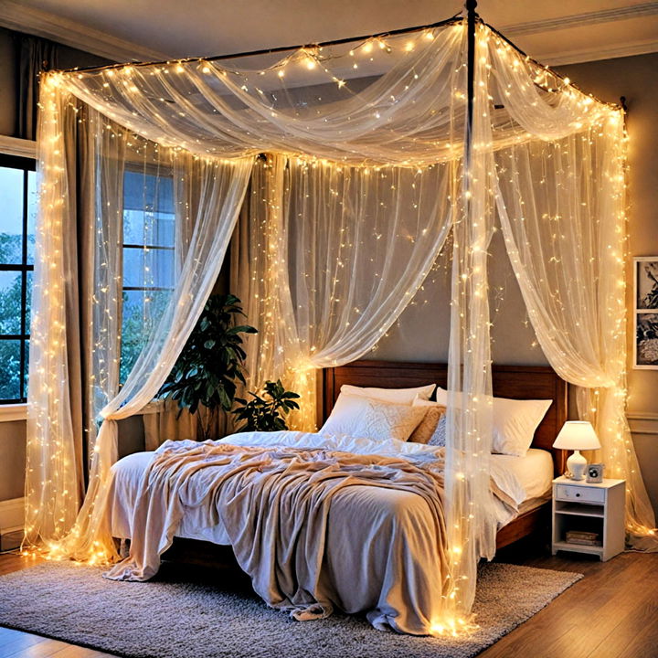 fairy light canopy to create a magical look