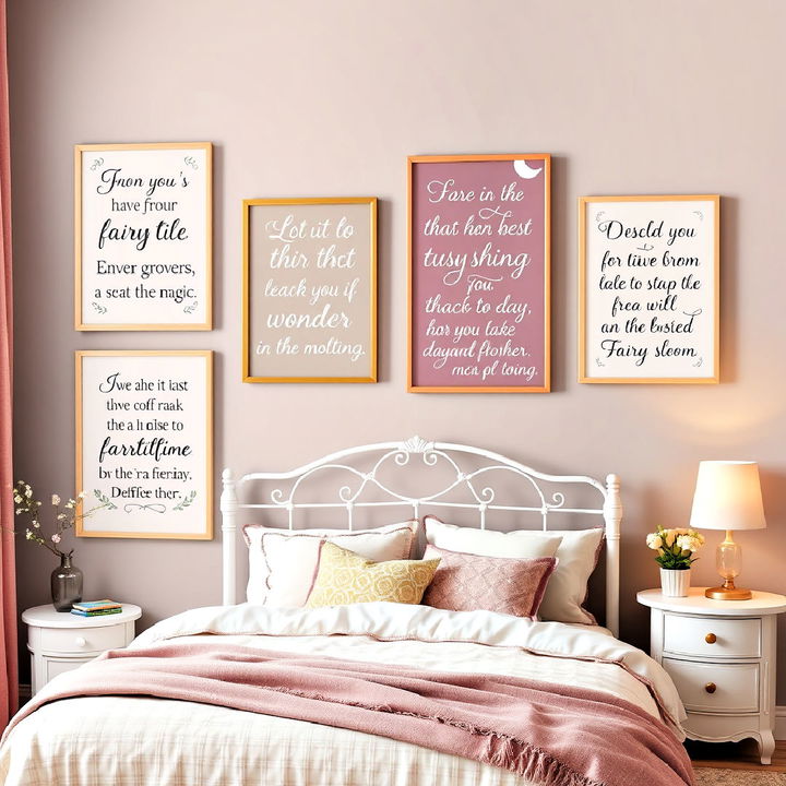 fairy tale quote wall art for bedroom