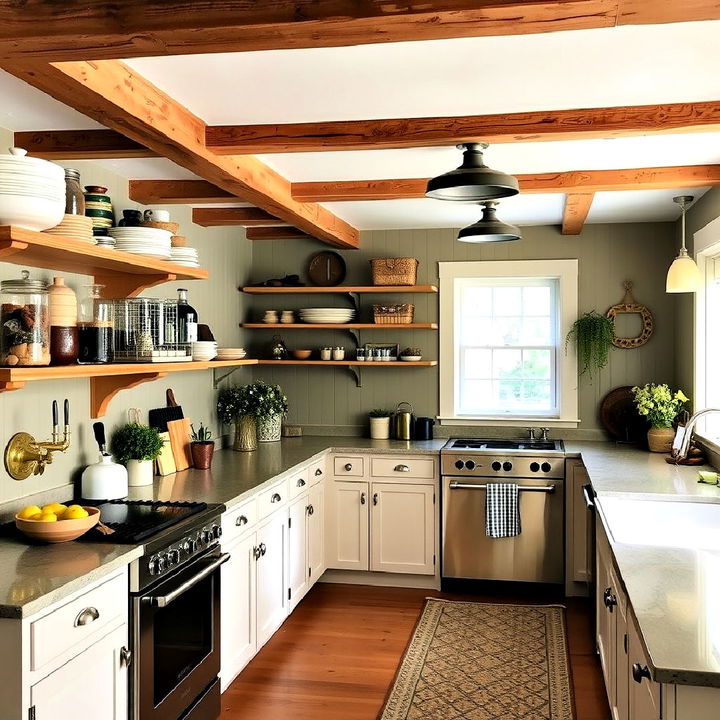 farmhouse inspired modern kitchen