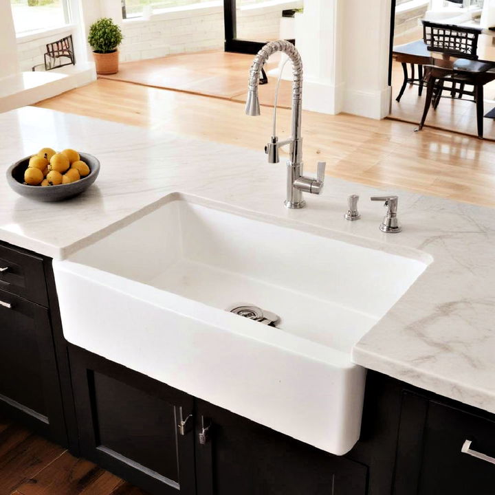 farmhouse sink for washing large pots