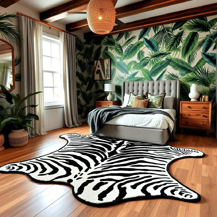 faux animal rug for bedroom