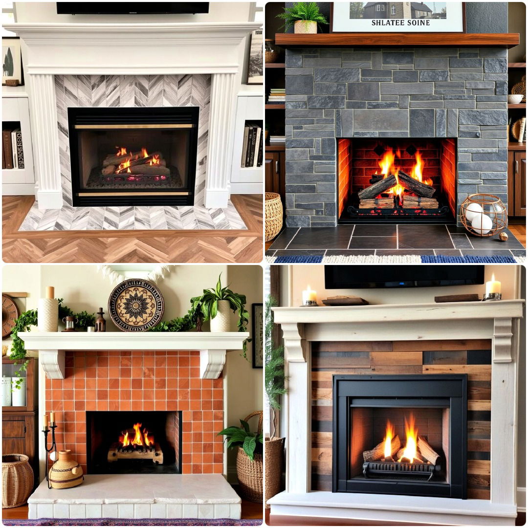 15 Fireplace Backsplash Ideas You Can Copy