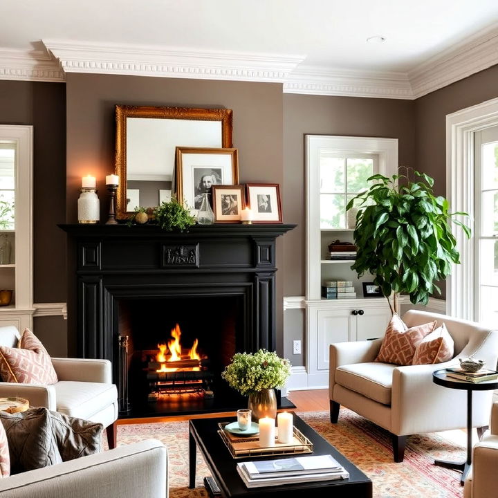 fireplace for luxury parlor room