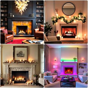 fireplace lighting ideas