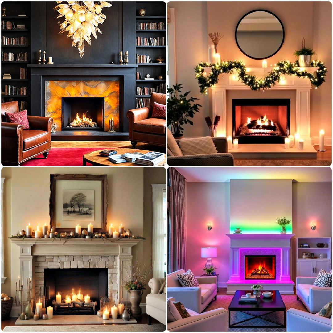 15 Fireplace Lighting Ideas for A Warm and Inviting Glow